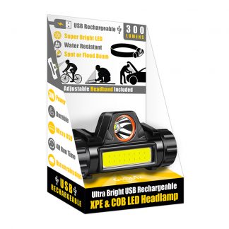 Ultra Bright XPE + COB LED Headlamp (MOQ 6) (add price tags qty to ?Order notes? at checkout)
