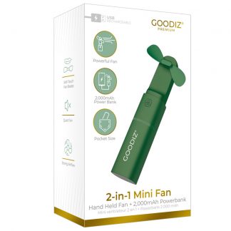 Goodiz 2-in-1 Mini Fan & Powerbank