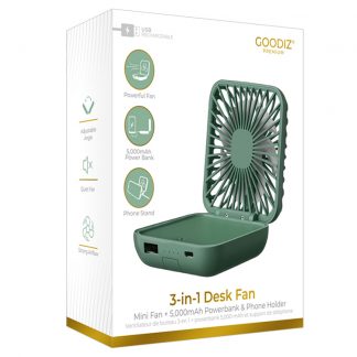 Goodiz 3-in-1 Desk Fan & Powerbank